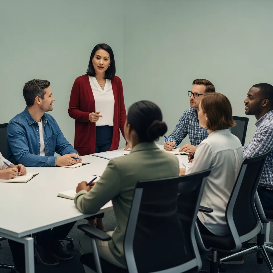 Sesión de coaching motivacional moderna